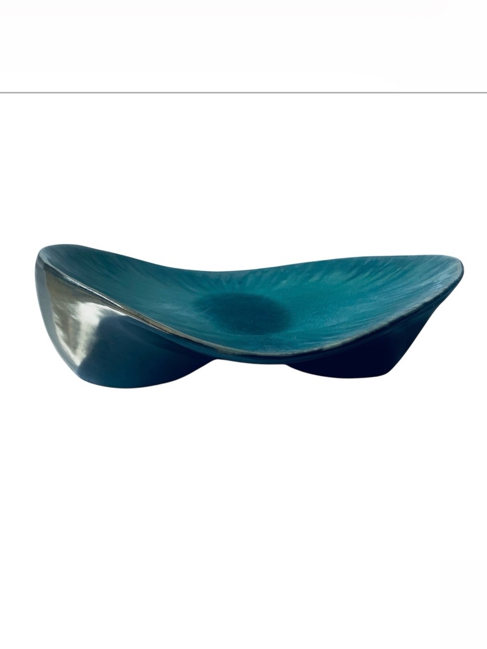 Pier 1 Drip Glazed Pottery Freeform Centerpiece Statement